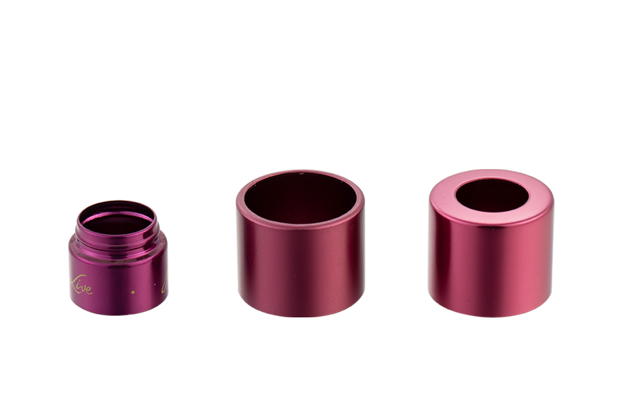 Med bue aluminium cirkel kosmetisk emballage tilbehør